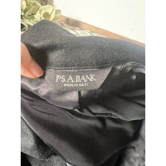 Jos A Bank Jacket XL Black 100% Cashmere Flannel Soft Blazer Sport Coat 44L - Picture 8 of 10